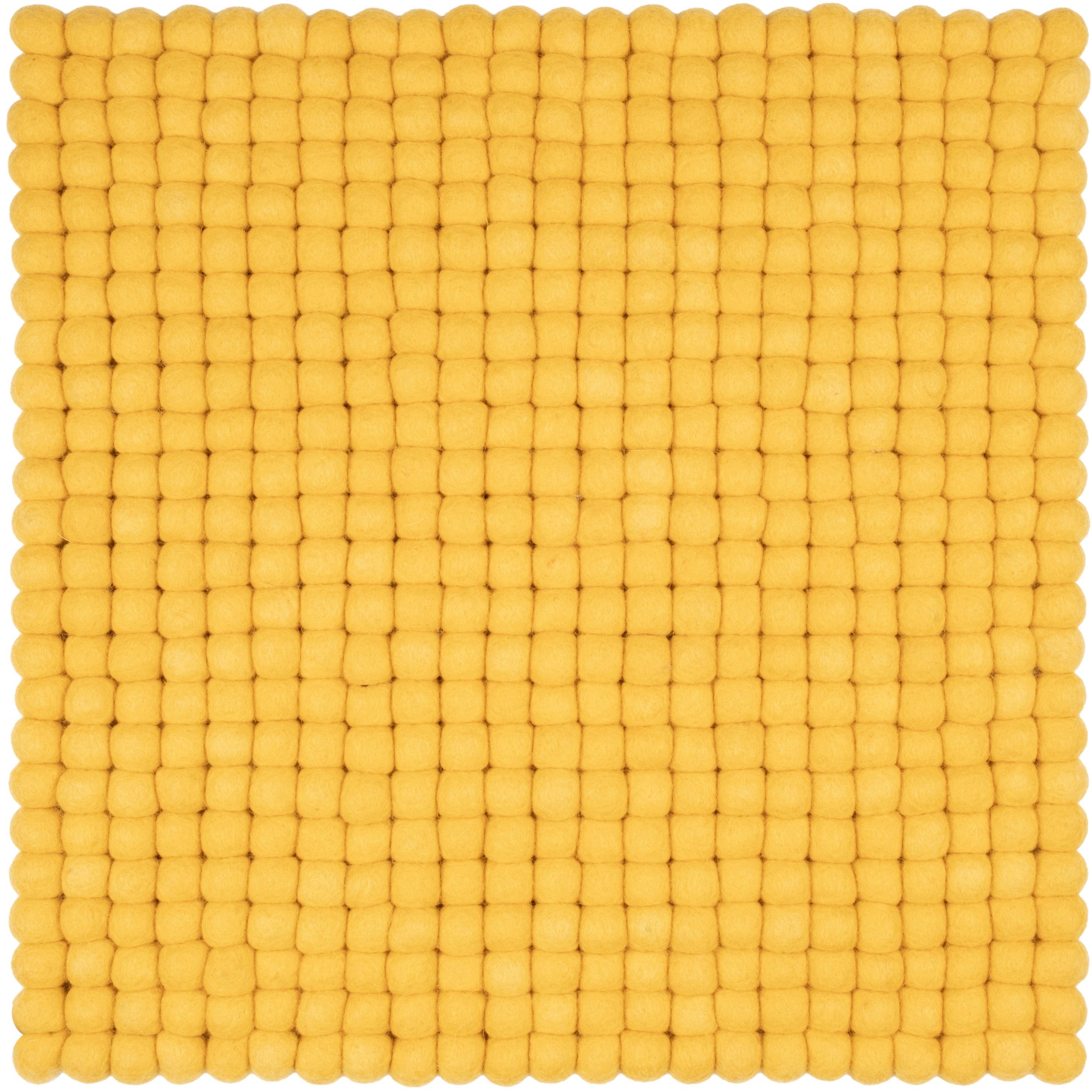 myfelt Stuhlkissen Filzkugel Sitzauflage eckig - 36 x 36 cm, beidseitig verwendbar, 100% Schurwolle