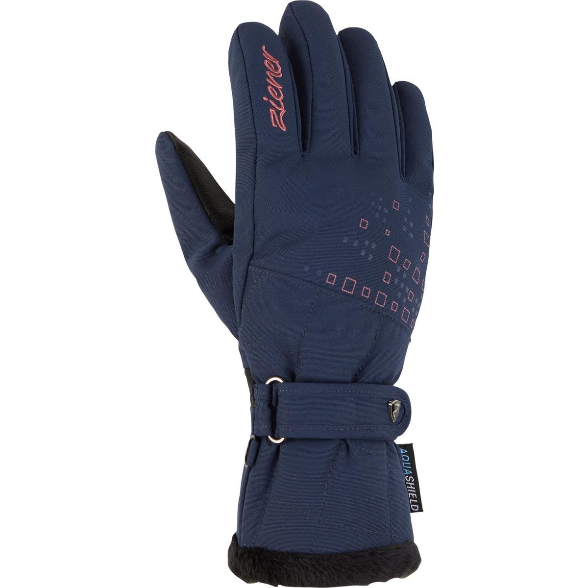 Ziener Skihandschuhe Lania ASR PR Glove Junior Trendige, wasserdichte Ski-Handschuhe mit PrimaLoft® Isolation und