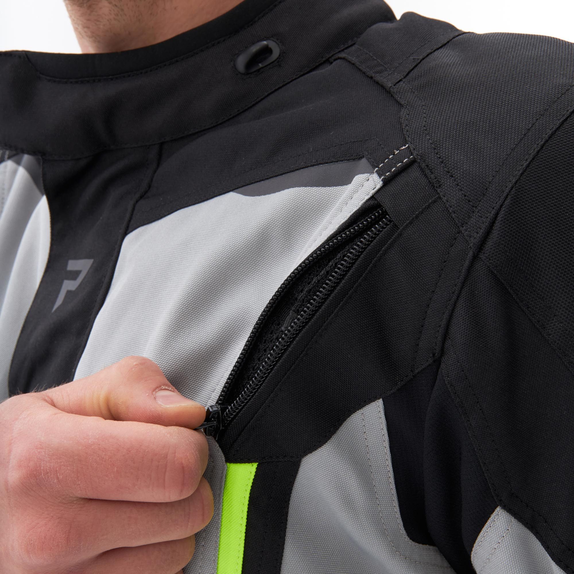 Rebelhorn Motorradjacke Scout wasserdichte Motorrad Textiljacke Verbindungsreißverschluss,Ellenbogenprotektoren enthalten,herausn