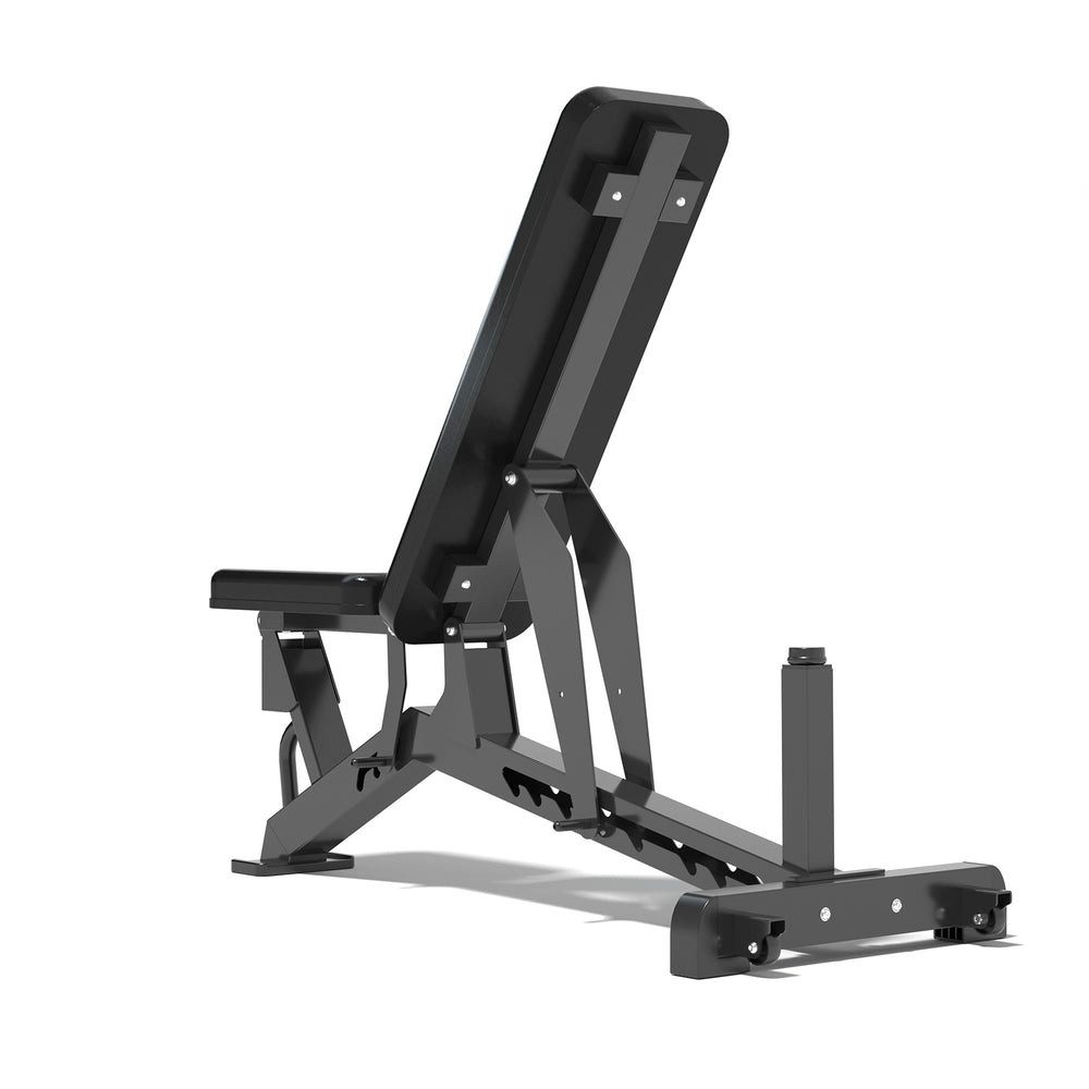 HMS Trainingsbank Hantelbank Fitnessbank Krafttraining, (Spar-Set, 1-tlg., 126 x 52 cm verstellbar), verstellbar, Transportrollen, bis 200 kg belastbar