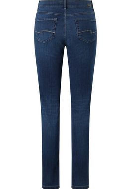 ANGELS Slim-fit-Jeans Skinny-fit-Jeans Skinny mit unifarbenem Stoff mit Label-Applikationen