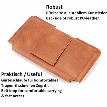 K-S-Trade Handyhülle für Xiaomi 12 Lite, Handyhülle Schutzhülle Gürteltasche Holster Gürtel Tasche