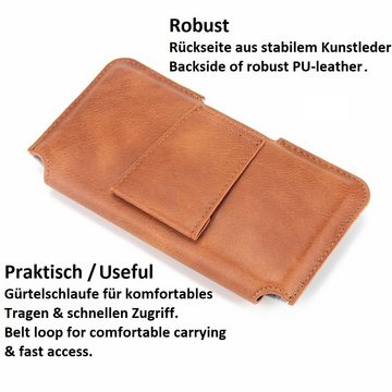 K-S-Trade Handyhülle für OnePlus 9, Handyhülle Schutzhülle Gürteltasche Holster Gürtel Tasche