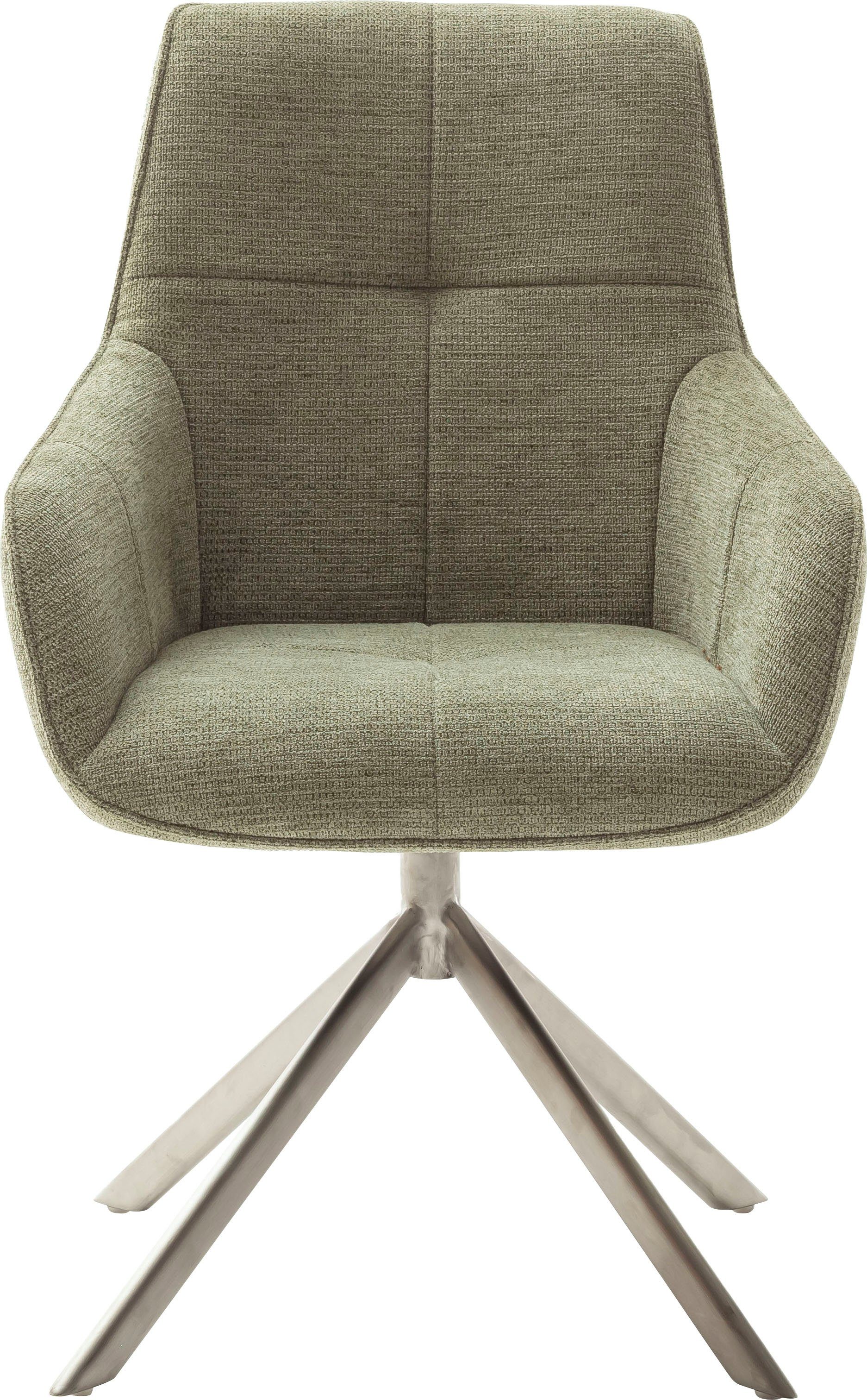MCA furniture mit Olive 180°drehbar Xativa 4-Fußstuhl Komfortsitzhöhe (2 cm 49 Nivellierung, St)
