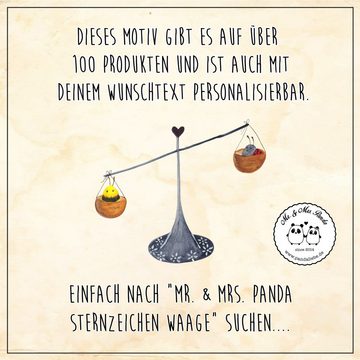 Mr. & Mrs. Panda Kosmetikspiegel Sternzeichen Waage - Sternenhimmel Blau - Geschenk, Geburtstag Oktobe (1-St), Fröhlich & praktisch
