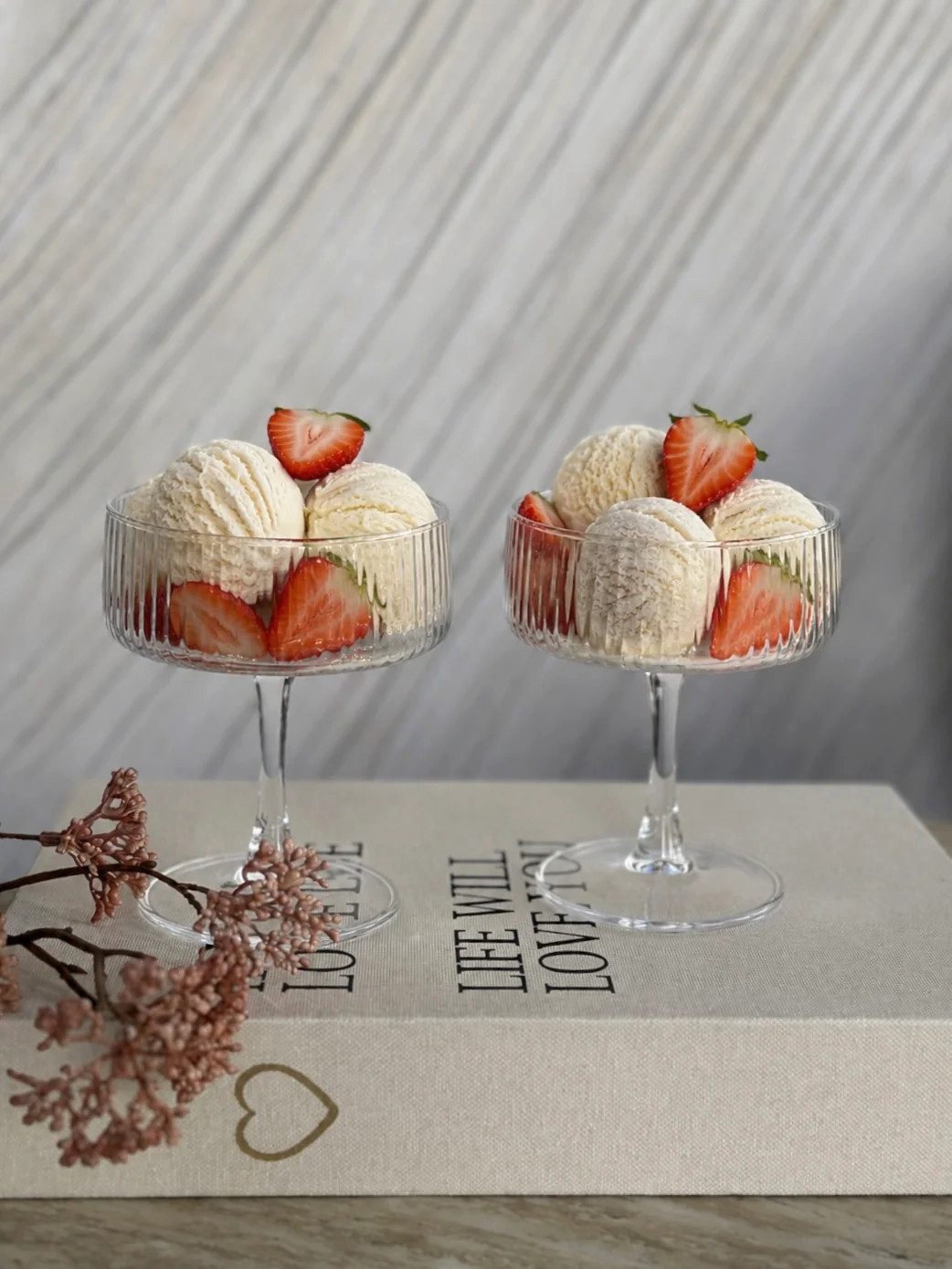 EmirtexHome Dessertschale Freya Eisbecher 2er Set 260ml, (2-tlg)