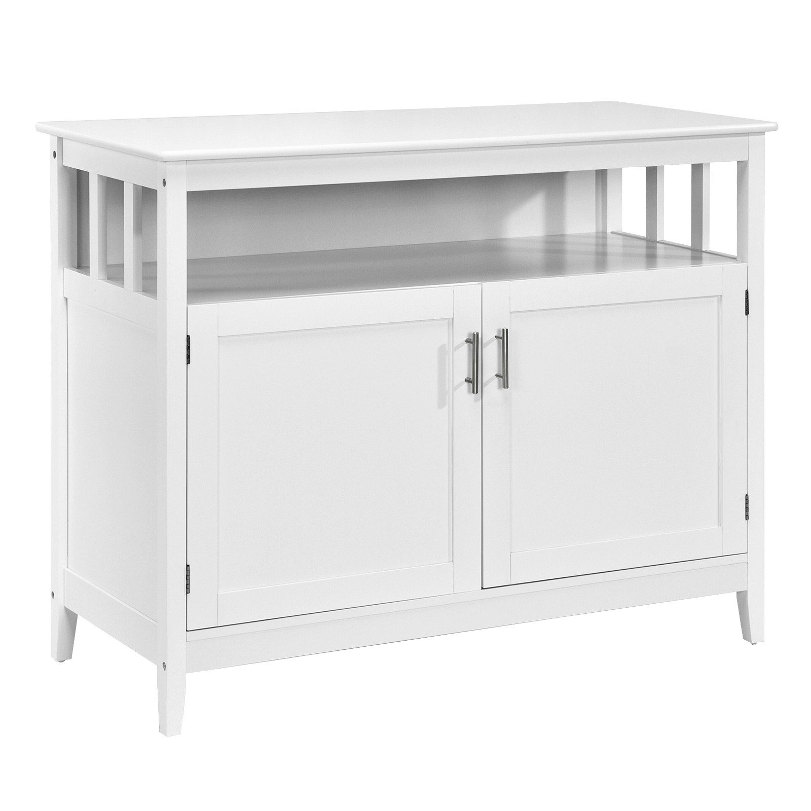 COSTWAY Sideboard, Küchenschrank,mit Türen & Fächern,Weiß, 114x51x91cm günstig online kaufen