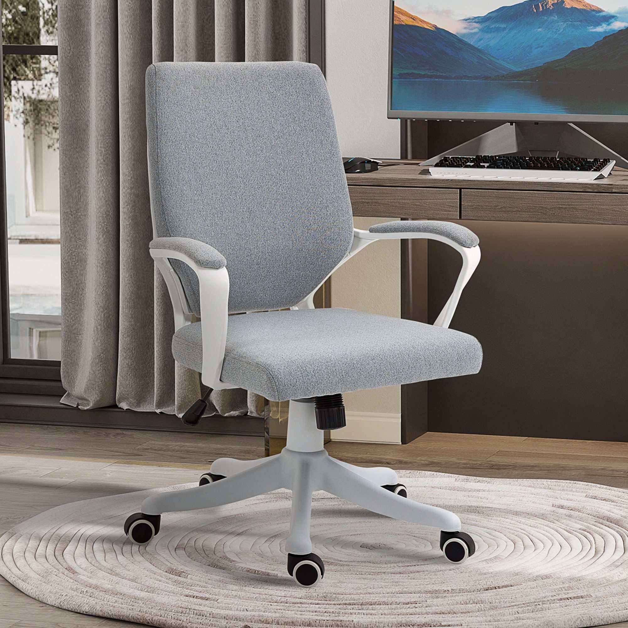 Wippenfunktion (set, Vinsetto Verstellbare Schreibtischstuhl Sitzhöhe Bürostuhl Home-Office-Stuhl 1 St), mit