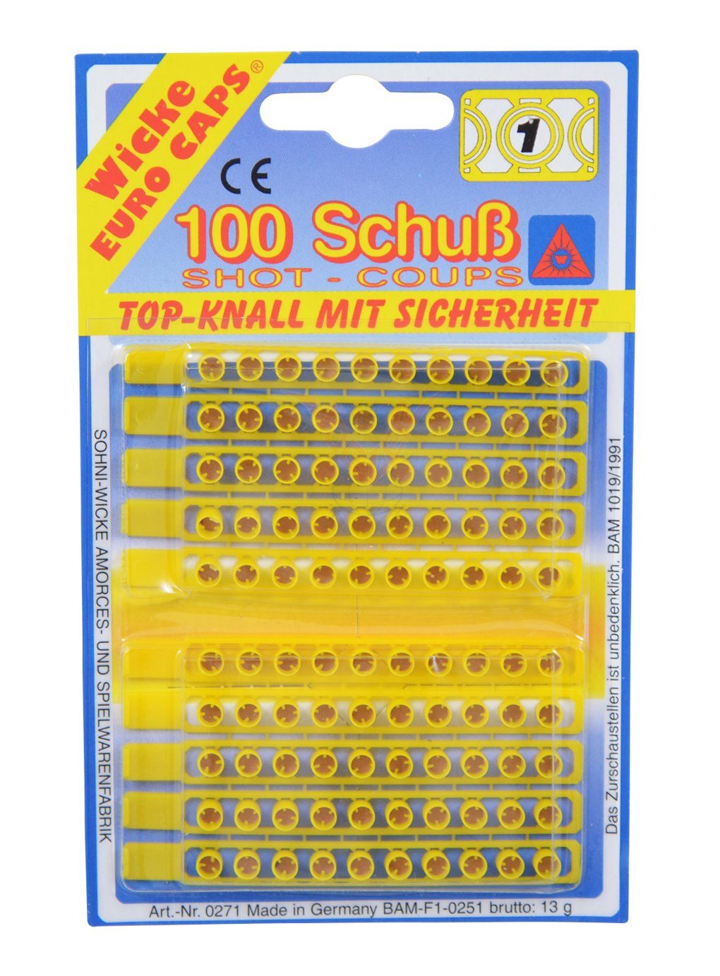 Metamorph Spielzeugmunition Zündhütchen für Dekopistolen, Für den effektvollen Knall - Zündhütchen Munition für Dekopistolen