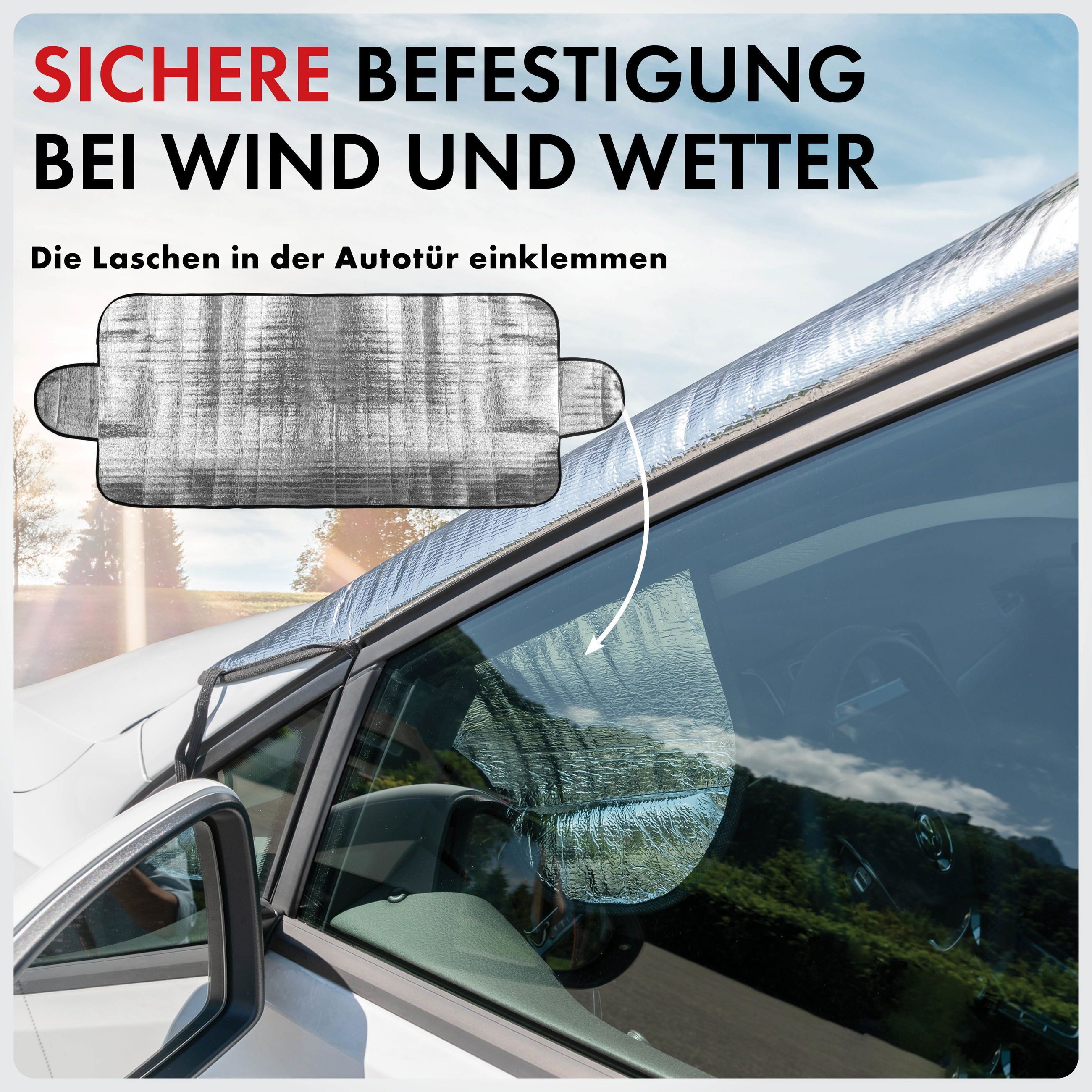 WALSER Car Sunshade Thermal Car Windscreen Protector, (1 pc., 1 piece)