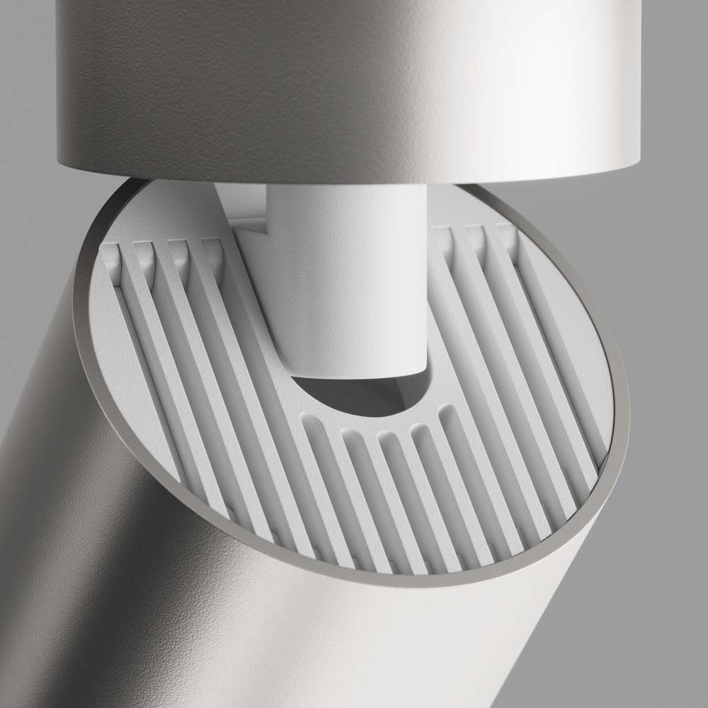 Maytoni Deckenspot, Leuchtmittel nicht inklusive, Deckenlampe Deckenleuchte Wohnzimmerleuchte Spotstrahler silber matt