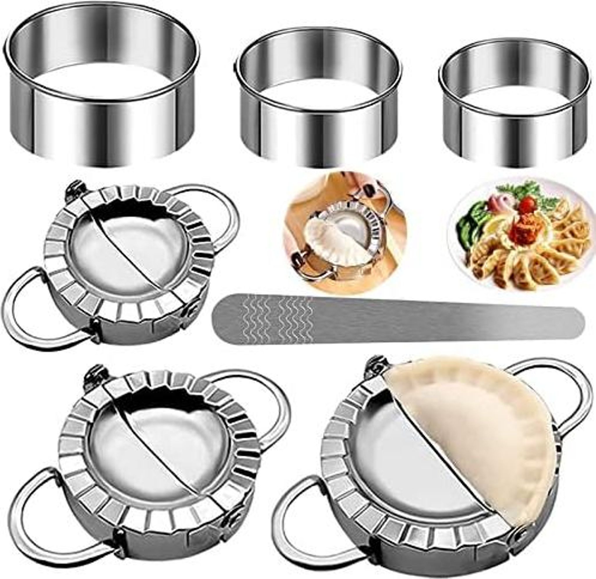 FELIXLEO Ravioliform Edelstahl Ravioli Former Set 7 Stück Knödel Maker, (1-tlg)