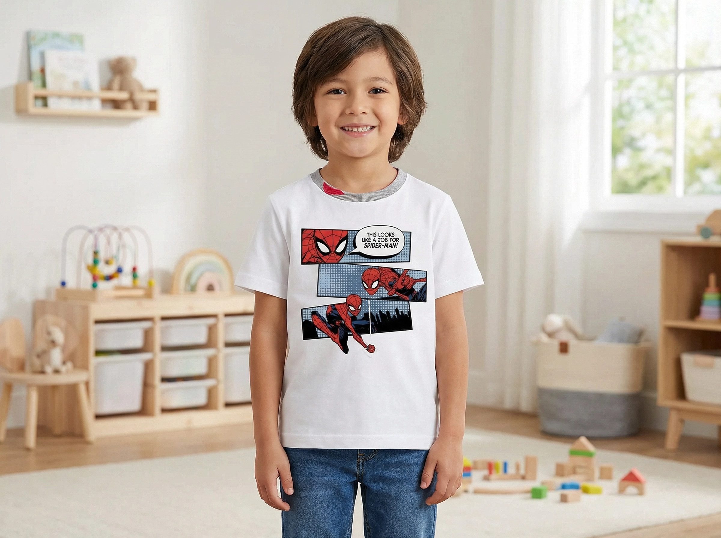 MARVEL Print-Shirt Marvel Spiderman Kinder Jungen T-Shirt Kurzarm Shirt 100% Baumwolle, Gr. 98 bis 128