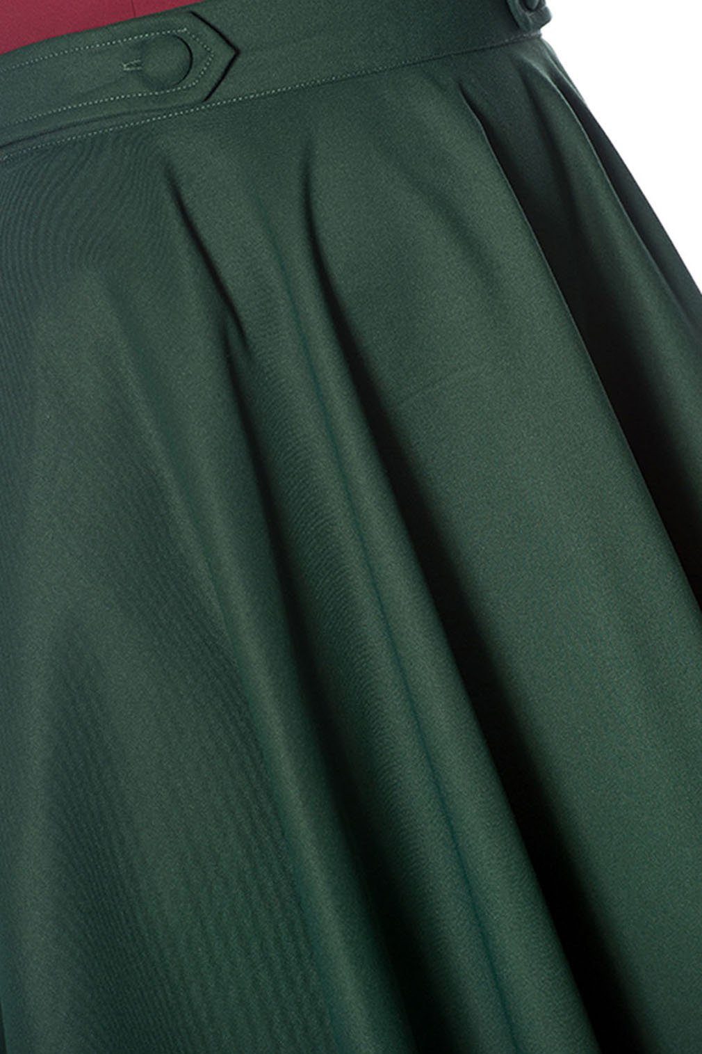 Banned A-Linien-Rock Di Di Plain Grün Retro Vintage Swing Skirt – Bild 3 von 3