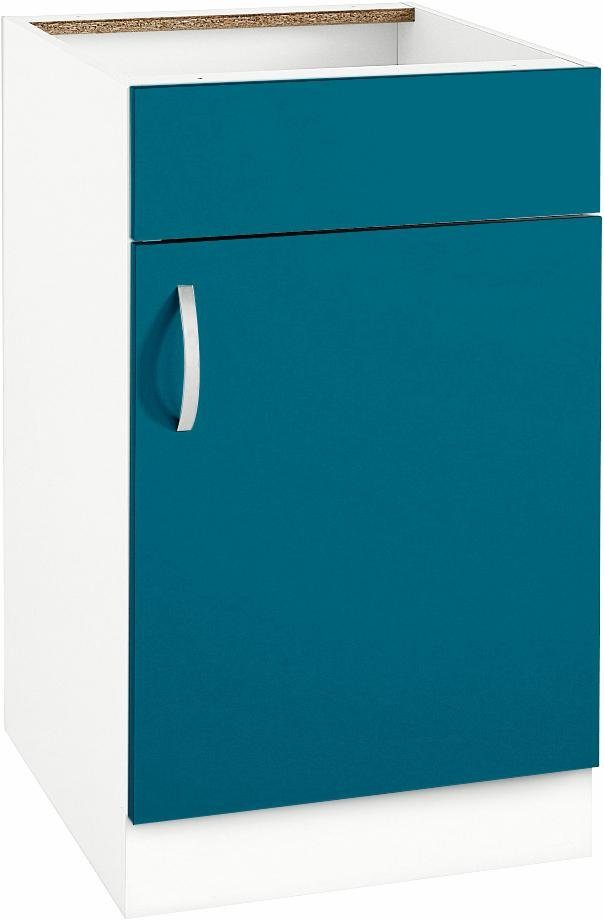 wiho Küchen Spülenschrank Flexi Breite 50 cm Ozeanblau