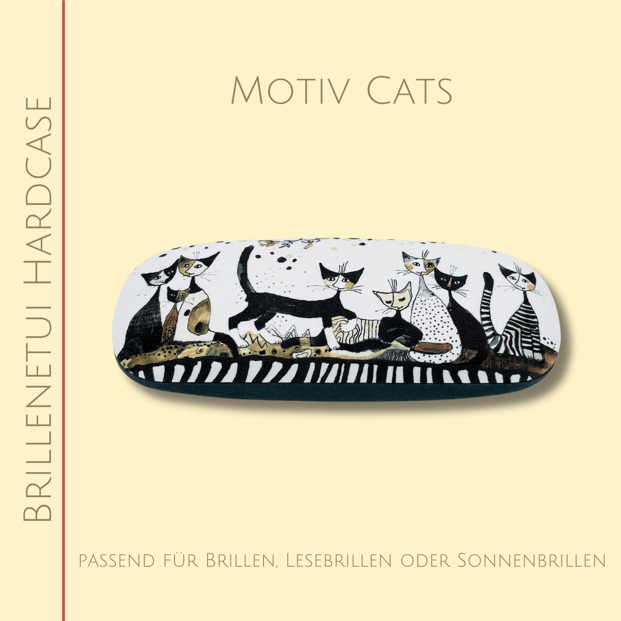 Fridolin Brillenetui Brillenetui Hardcase mit Stoffbezug und Reinigungstuch aus Mikrofaser