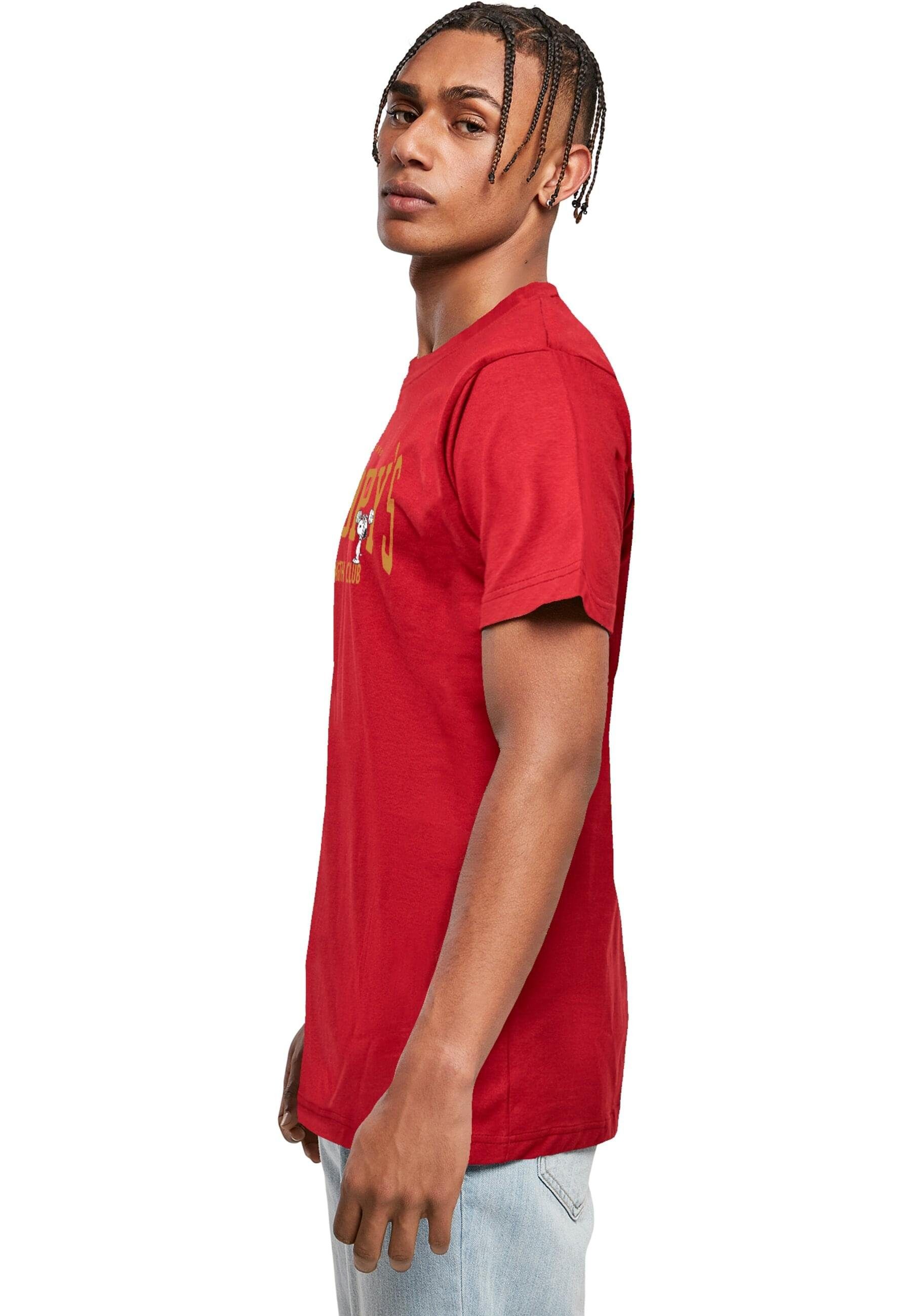 Neck T-Shirt Strength (1-tlg) - Round Merchcode T-Shirt burgundy Peanuts Herren club