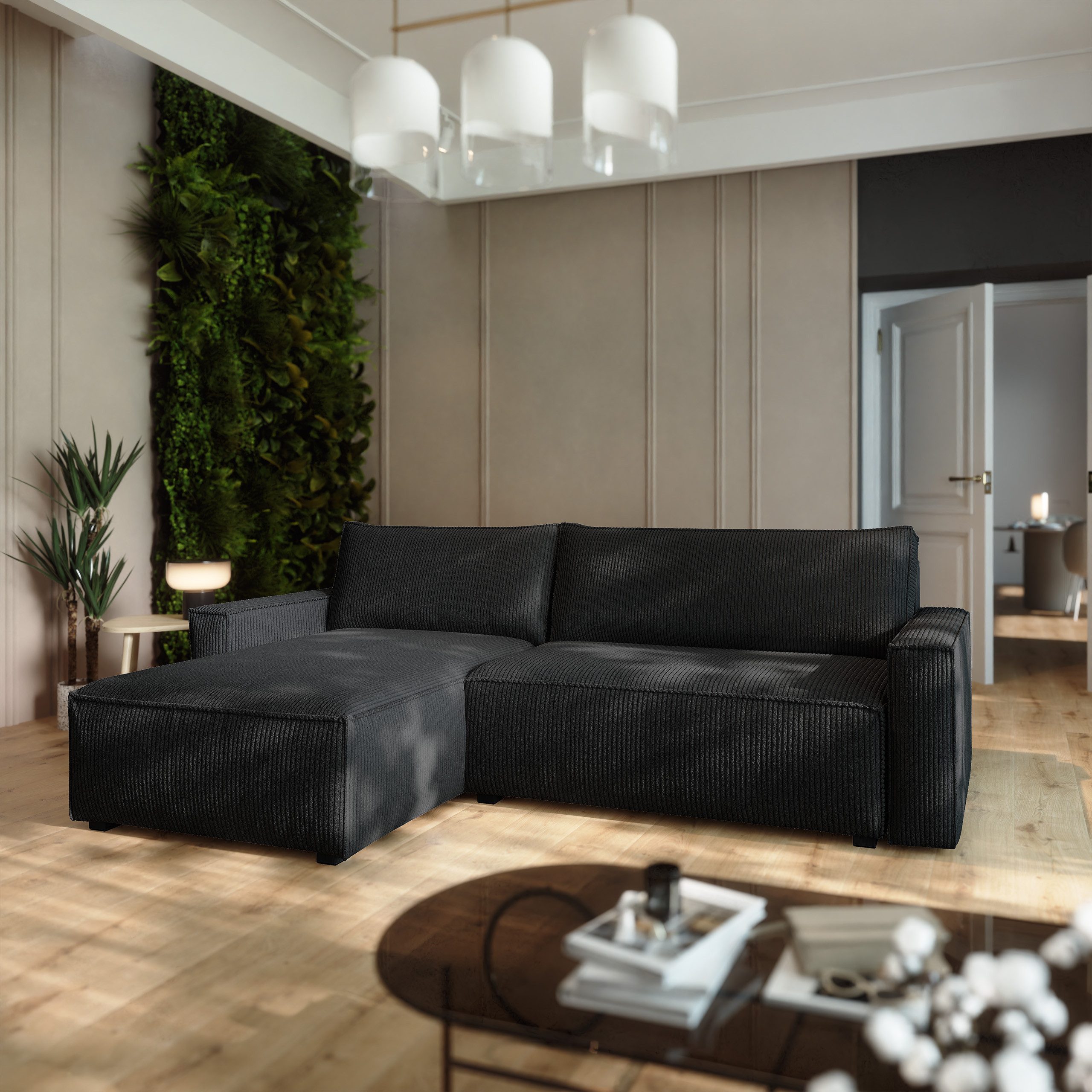 Masseno Ecksofa BESMIR mit Schlaffunktion L-Form, Sofa mit Bettkasten günstig online kaufen
