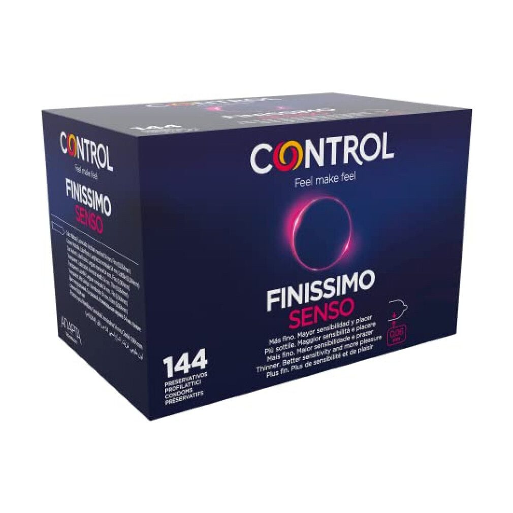 Control Kondome O FINISSIMO SENSO Naturlatex-Kondome Dünn (0,06 mm) - 144 Stück