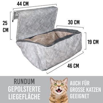 KaraLuna Katzen-Hängematte Premium Heizungsliege für Katzen I Katzenbett Katzenliege Hängematte, Waschbarer Bezug