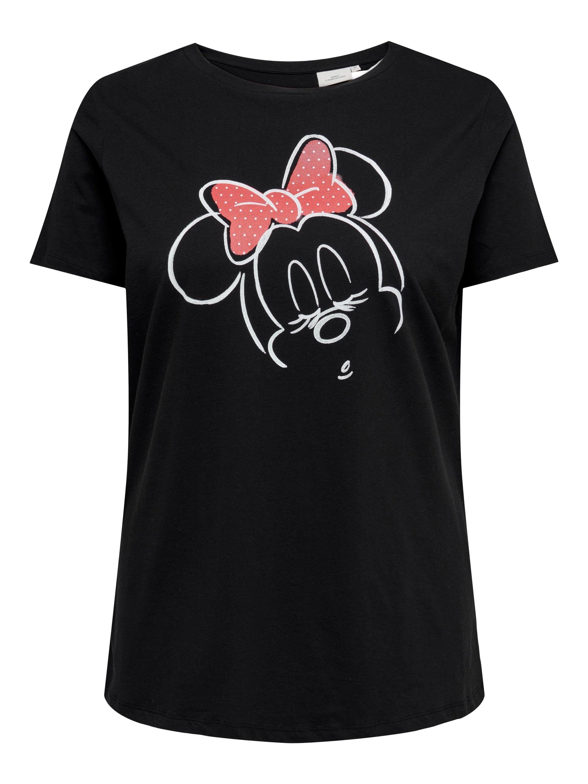 ONLY CARMAKOMA Rundhalsshirt CARSLEEPYMICKEY LIFES/S LONG TEE LCS JRS mit  Mickey oder Minnie Druck | T-Shirts