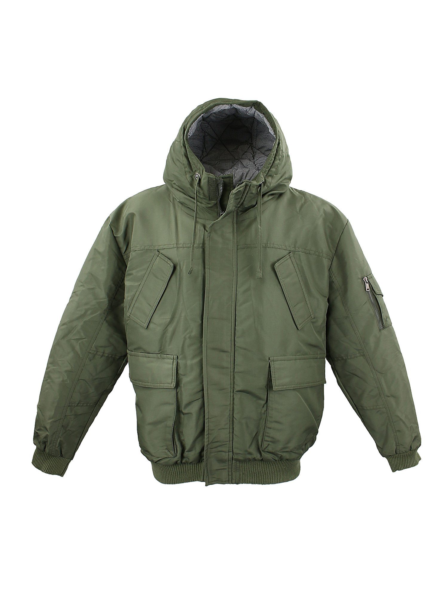 Winterjacke Übergrößen LV-705 mit Kapuze Jacke khaki Bomberjacke Lavecchia