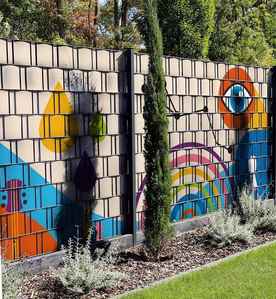 Thumbnail - MyMaxxi Sichtschutzstreifen Sichtschutzstreifen Geometrische Kunst Sichtschutz Garten Zaun