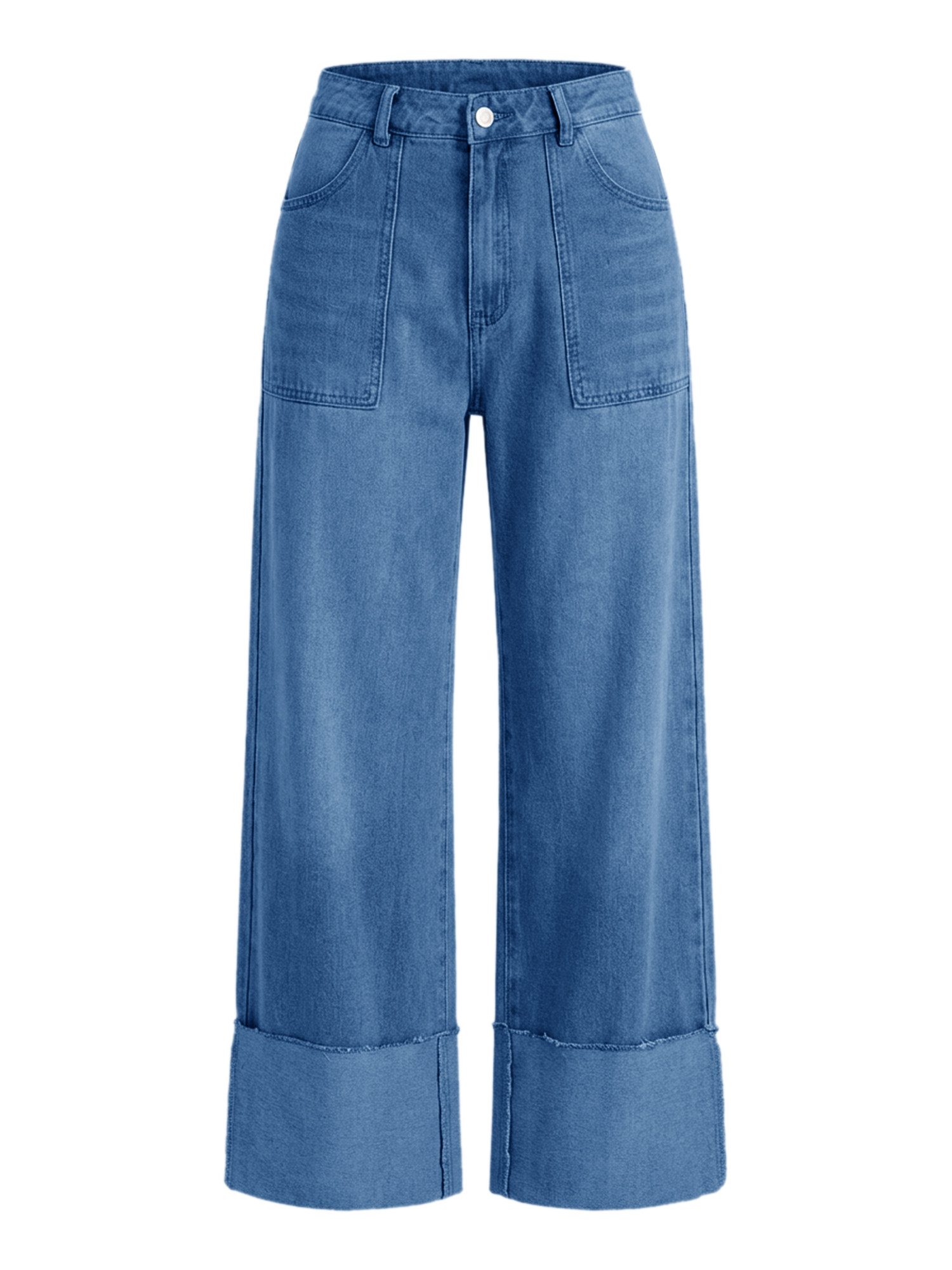 Imily Bela Regular-fit-Jeans Damen Jeans locker geschnittene gerade (Packung, 1-tlg., 1per-Pack) krempelbar – Bild 5 von 5