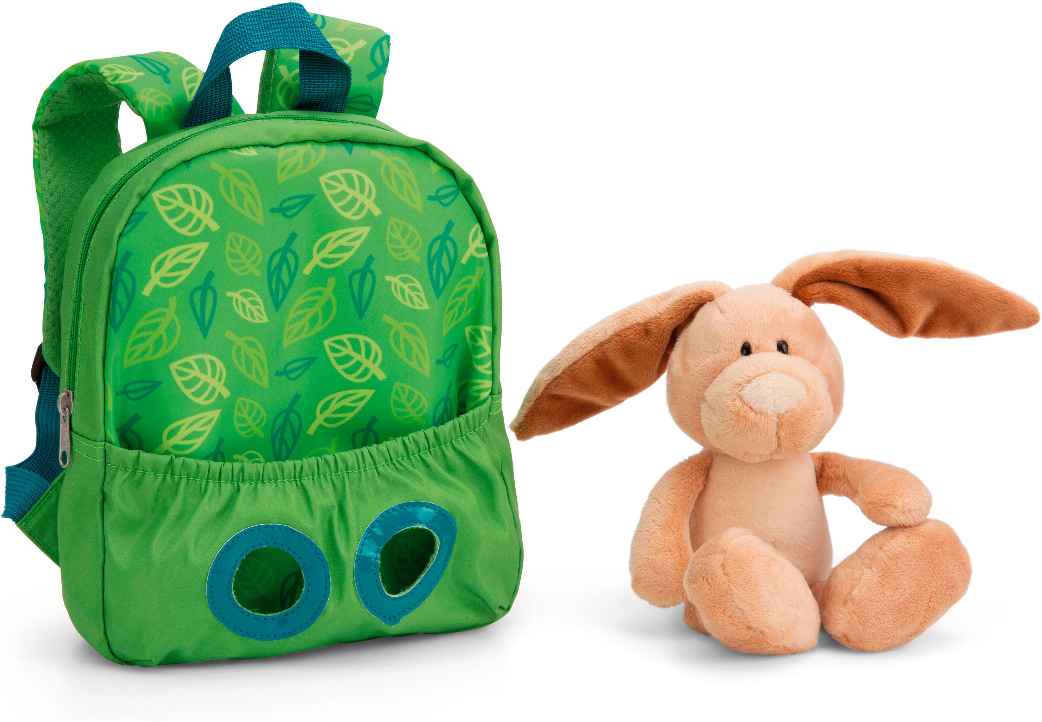 Nici Kinderrucksack Travel Friends, Rucksack mit Plüsch Hase, 25 cm