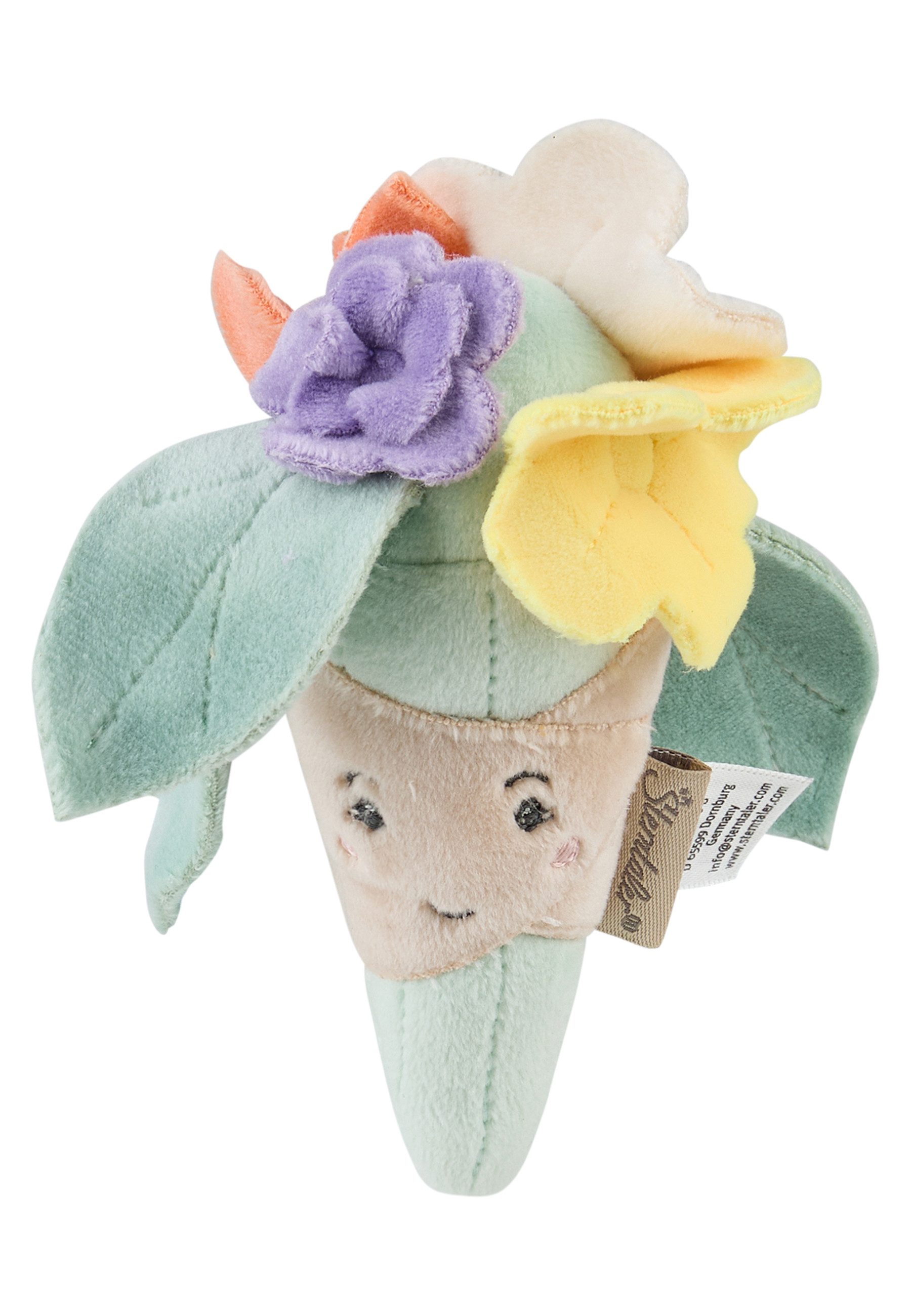 Sterntaler® Kuscheltier Kuscheltier S Blumenstrauß (Einzelartikel, 1-St), kuschelige Stoffen, weich wattiert, süße Details, Zwitscherfunktion