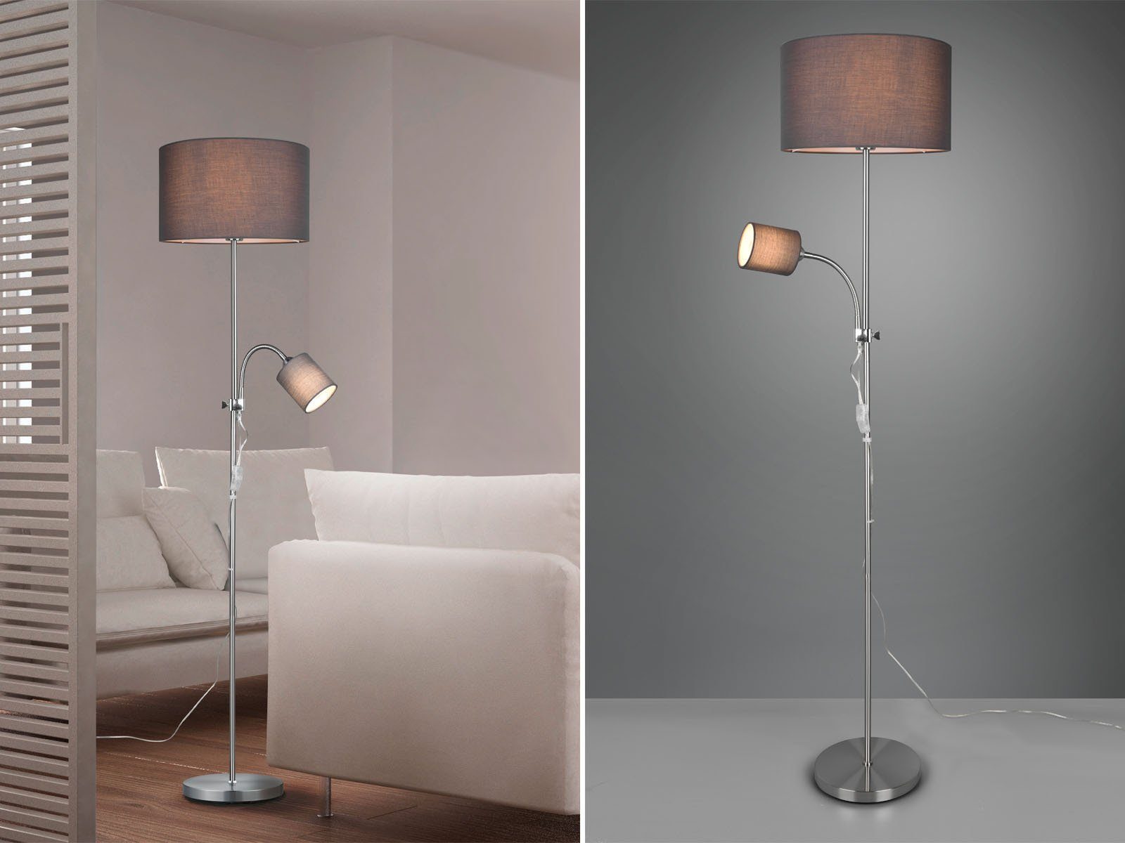 Reality Leuchten LED Stehlampe, Lesearm, LED günstig online kaufen