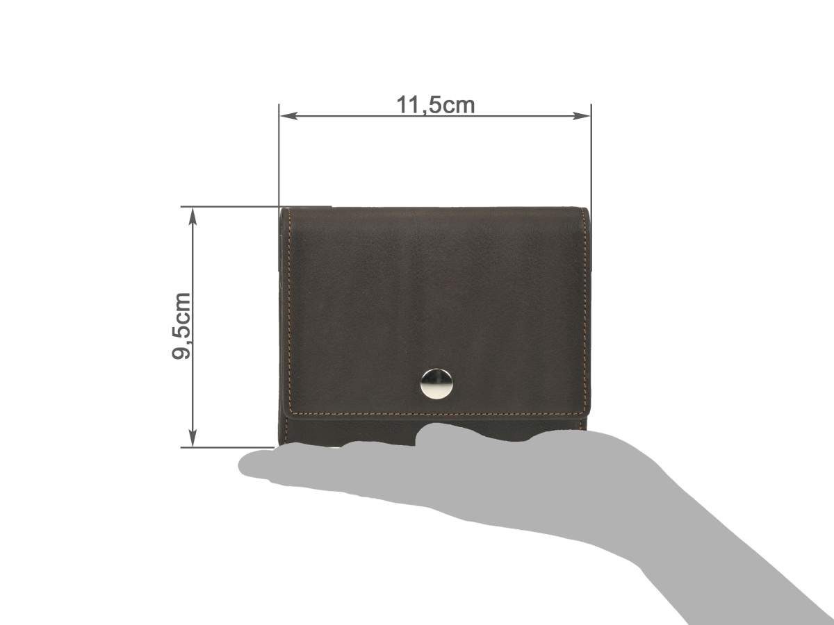 Sonnenleder Geldbörse Seeve Portemonnaie Herren Damen Leder 5 Kartenfächer sehr edel, Damenbörse, Portemonnaie, Querformat 11,5x9,5cm, sehr edel