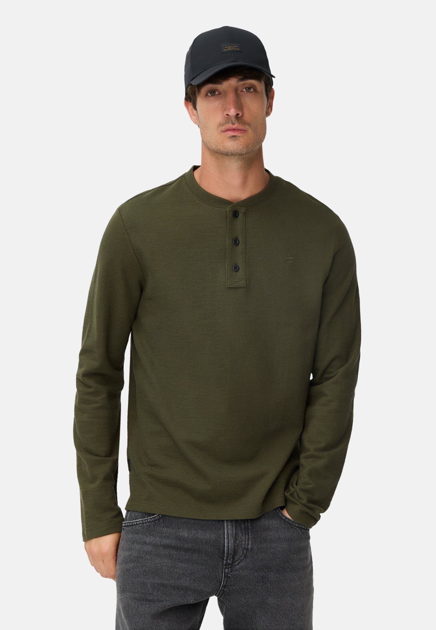 camel active Henleyshirt aus reiner Baumwolle günstig online kaufen