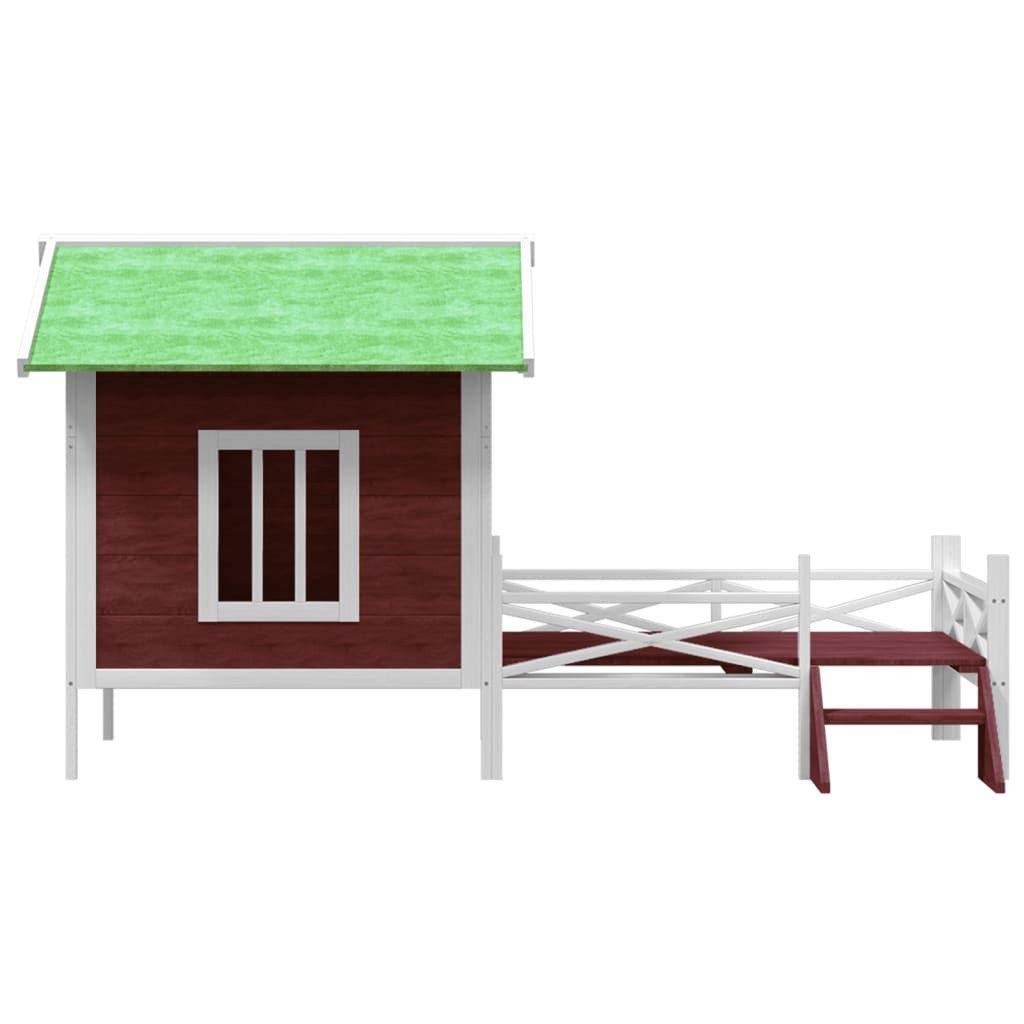 vidaXL Hundehütte, Hundehaus Mokka 159x120x88,5 cm Massivholz Kiefer