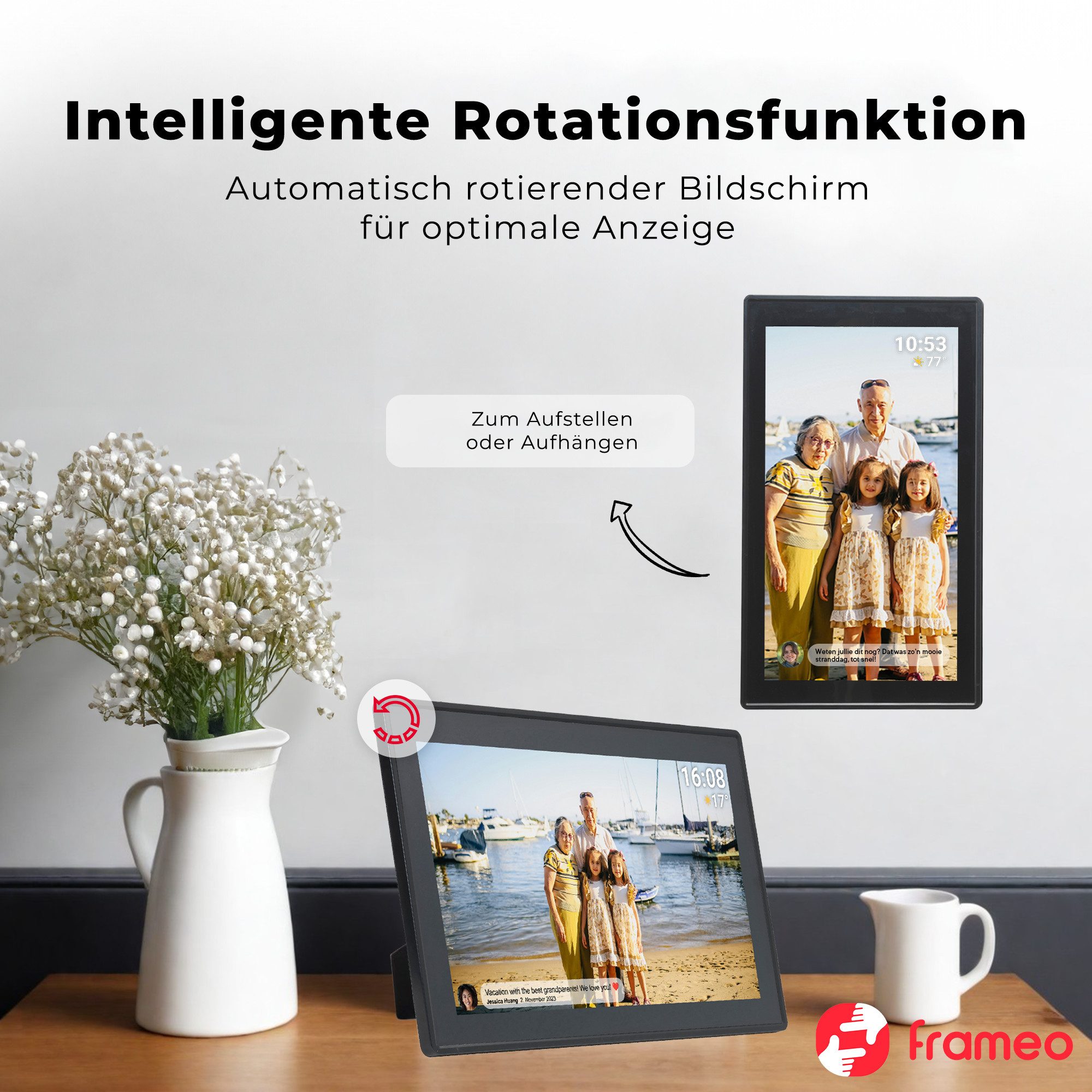 Denver PFF-1515B Digitaler Bilderrahmen (39.62 cm/15.6 ", 16 GB)