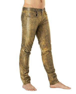 BOCKLE Lederhose Bockle® Bockle® NEW 411 ANTIK Leather Jeans Lederhose Lederjeans