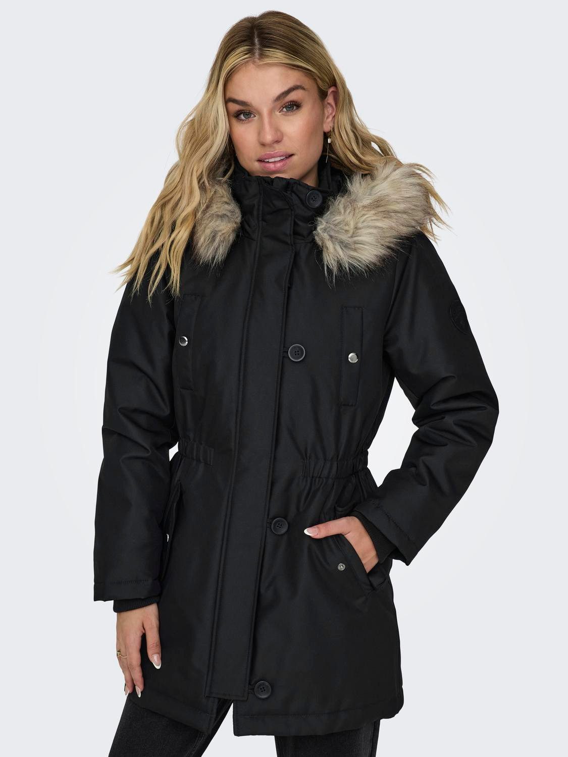 ONLY Parka ONLIRIS FUR WINTER PARKA LIFE CC OTW mit verdeckter Knopfleiste günstig online kaufen