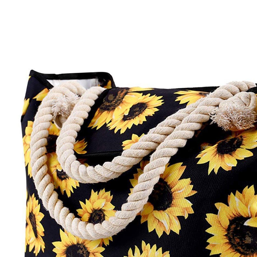 Orbeet Strandtasche Gelb Sonnenblume Tasche Damentasche Shopper Badetasche Canvas Bag Strandtasche