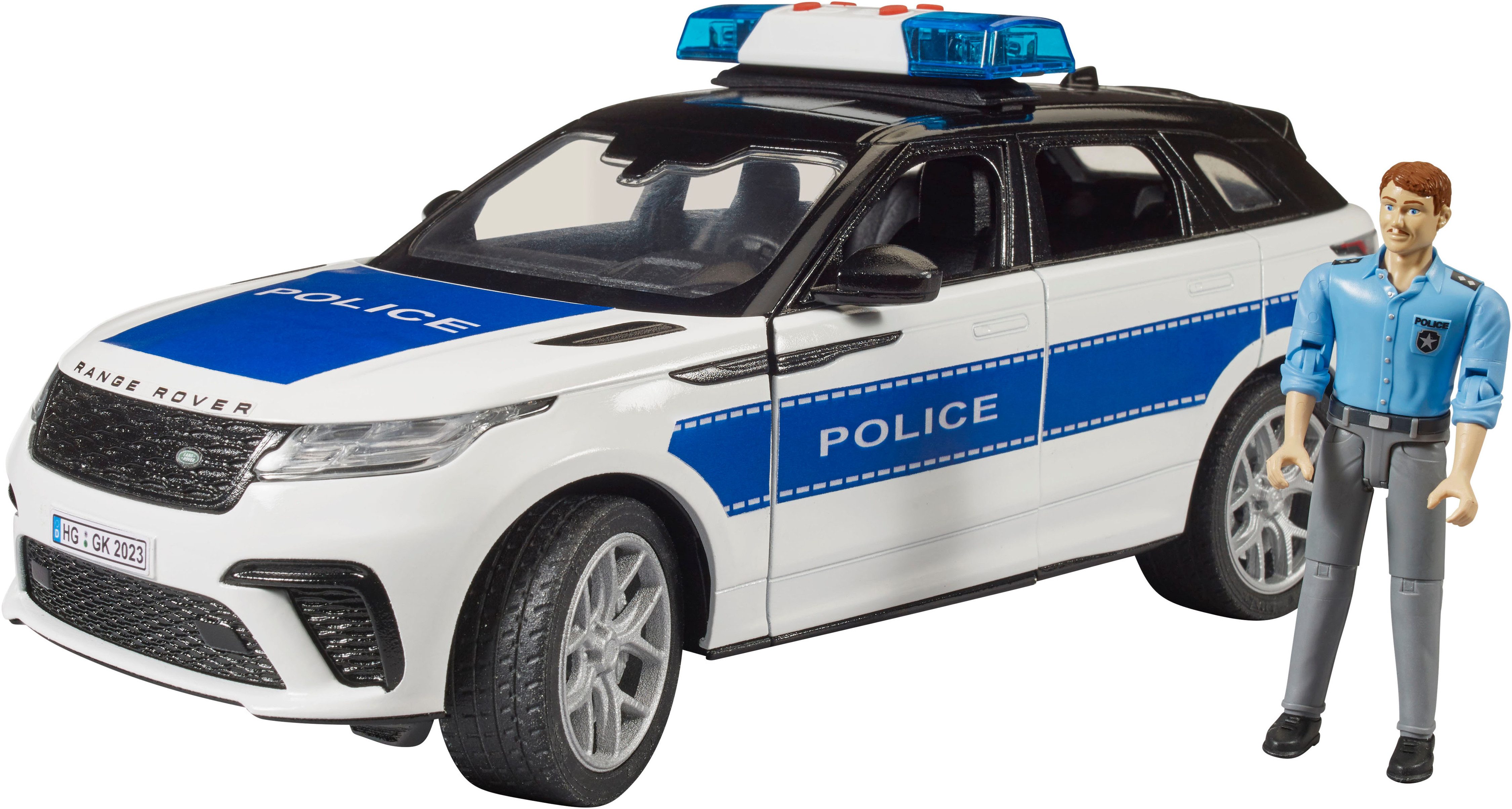 Bruder® Spielzeug-Auto Range Rover Velars Polizei 1:16 mit Polizist (02890), Mit Licht und Sound; Made in Europe