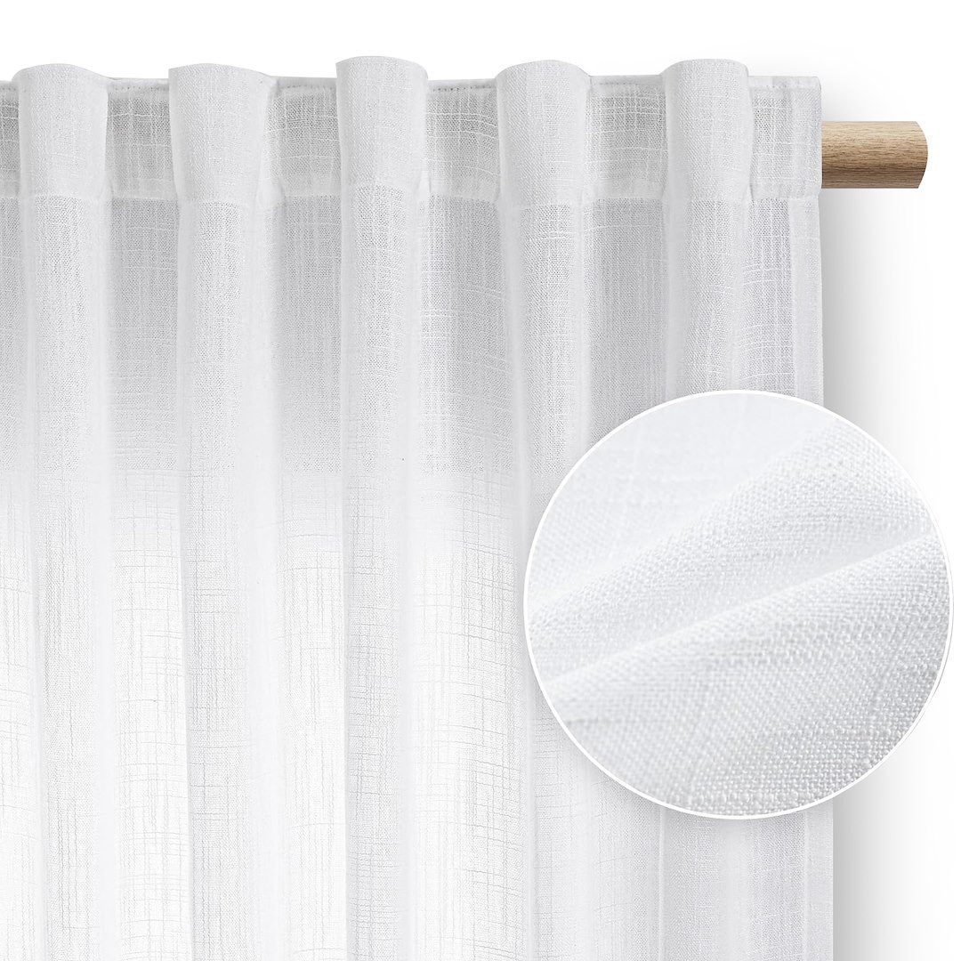 Restilo Gardine Gardine Stangendurchzug Vorhang Viskose Microfaser Transpar günstig online kaufen
