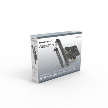 Creative Sound Blaster Audigy FX V2 Soundkarte, Hi-Res 5.1 PCIe