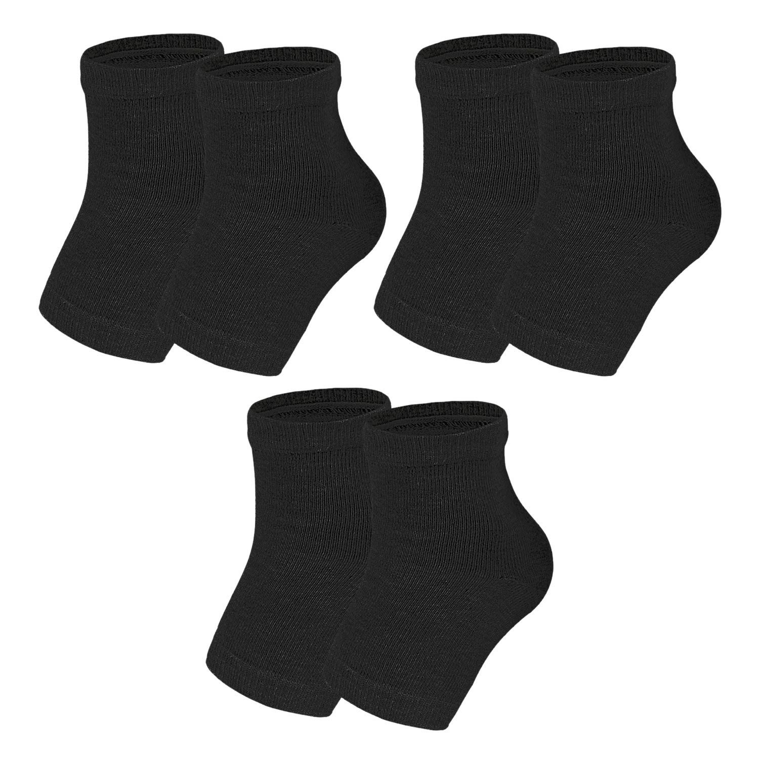 Refttenw Funktionssocken Feuchtigkeitsspendende Gel-Fersensocken zur Fußpflege, 3 Stück (3 Paare)