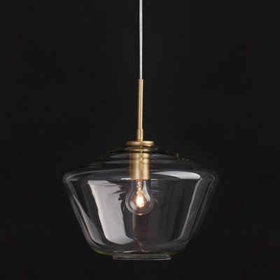 Nova Luce Hängeleuchte Pendelleuchte Prisma in Transparent und Gold E27 300mm, keine Angabe, Leuchtmittel enthalten: Nein, warmweiss, Hängeleuchte, Pendellampe, Pendelleuchte