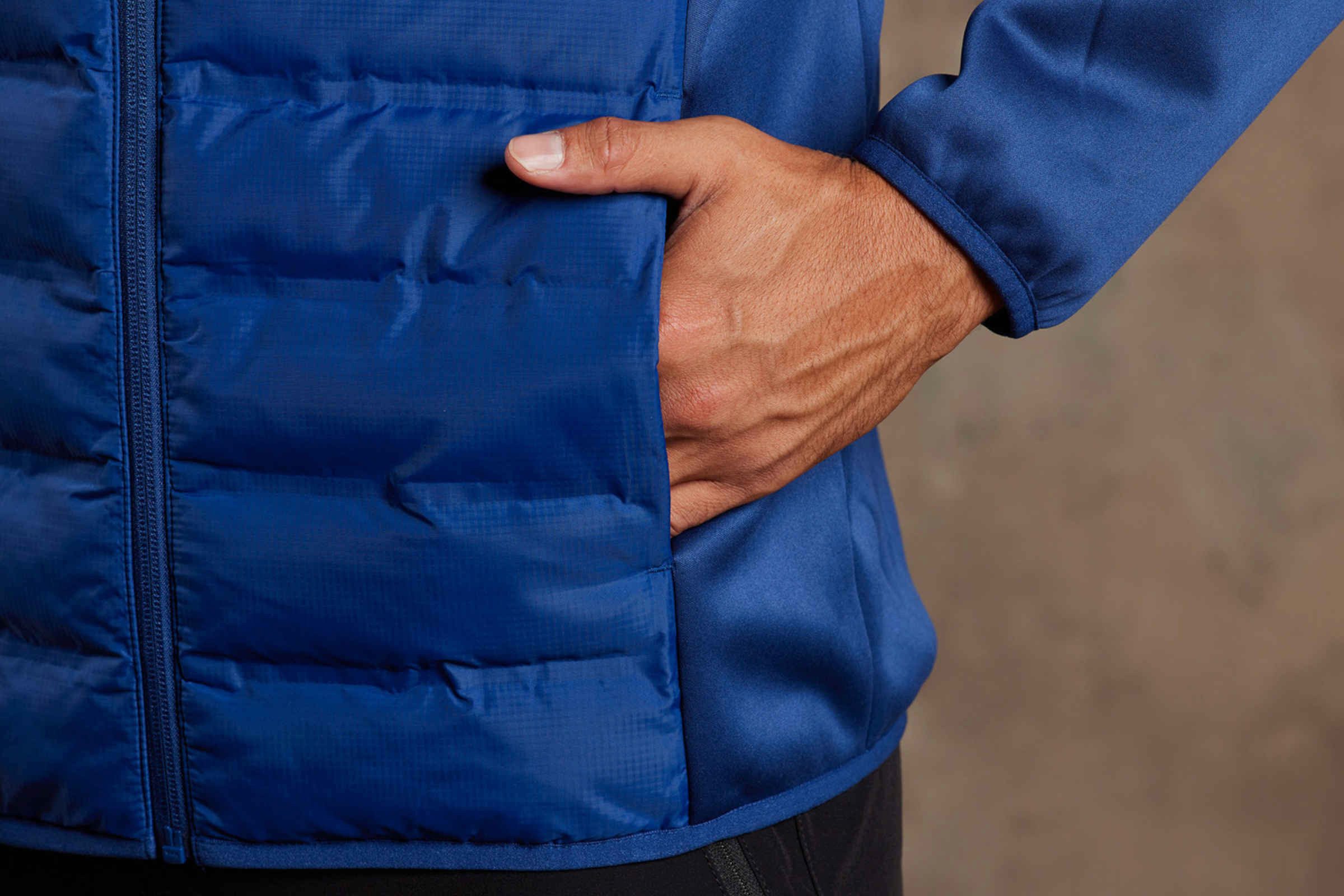 crivit Hybridjacke Herren Hybridjacke Kapuze wasserabweisend wasserabweisendes Obermaterial
