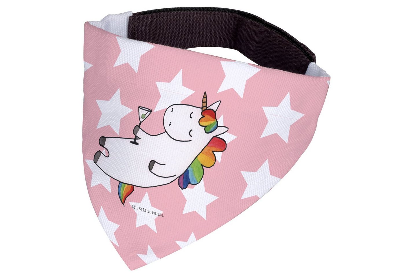 Thumbnail - Mr. & Mrs. Panda Hundefliege Einhorn Cocktail - Rot Pastell - Geschenk, Freundin, Tuch, Glitzer, H, Polyester, Vielseiti...