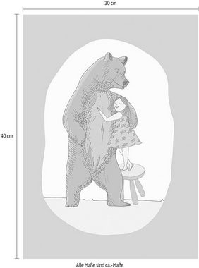 Komar Poster Lili and Bear, Figuren (1 St), Kinderzimmer, Schlafzimmer, Wohnzimmer