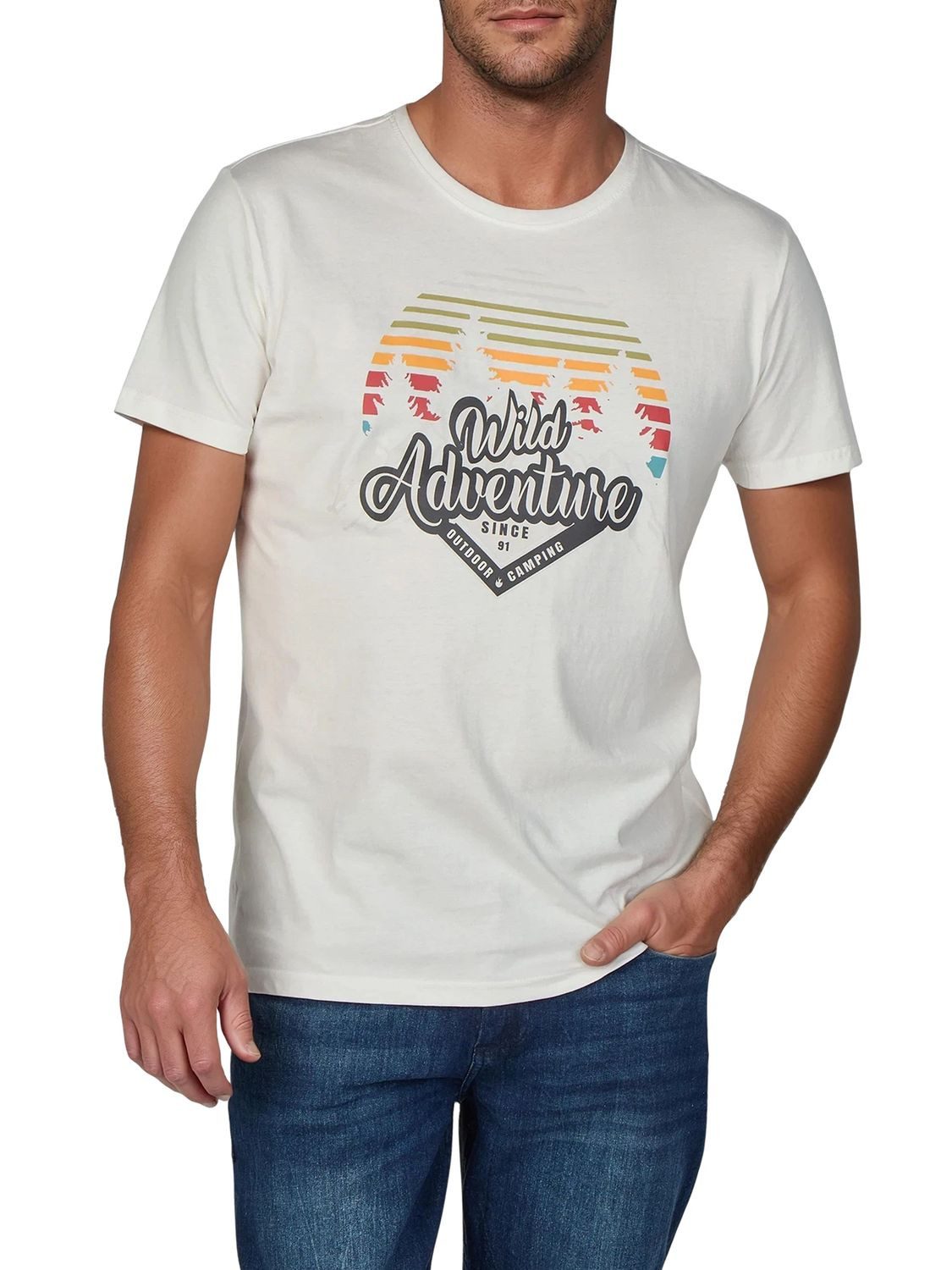 T-Shirt Herren Fotoprintshirt RIVLukas Regular Fit