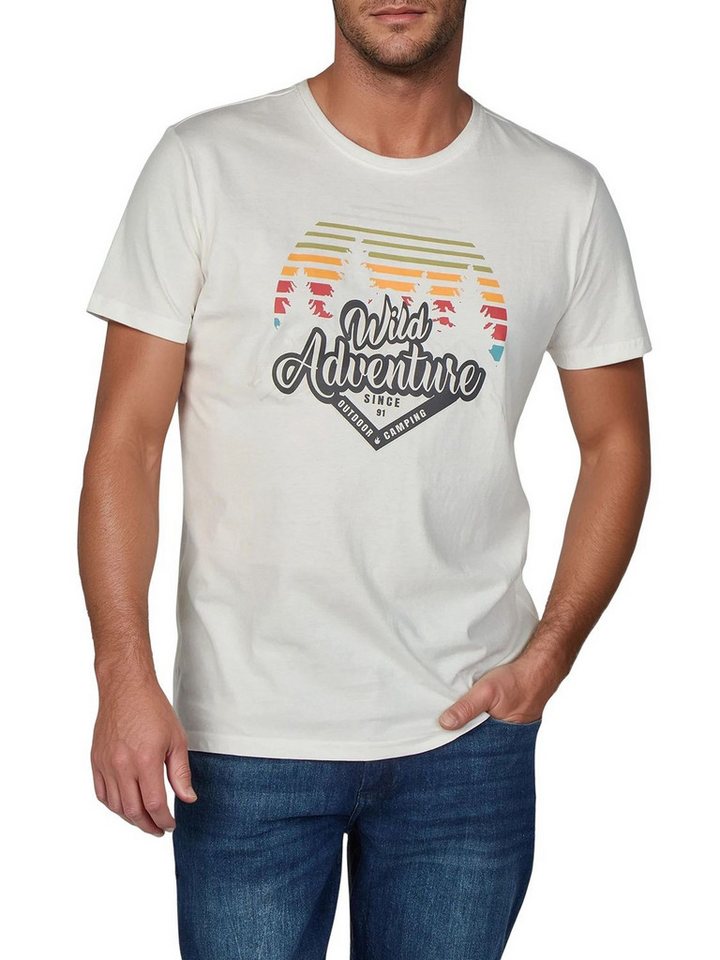 riverso T-Shirt Herren Fotoprintshirt RIVLukas Regular Fit (1-tlg) Kurzarm Tee Shirt mit Rundhalsausschnitt aus 100% Baumwolle