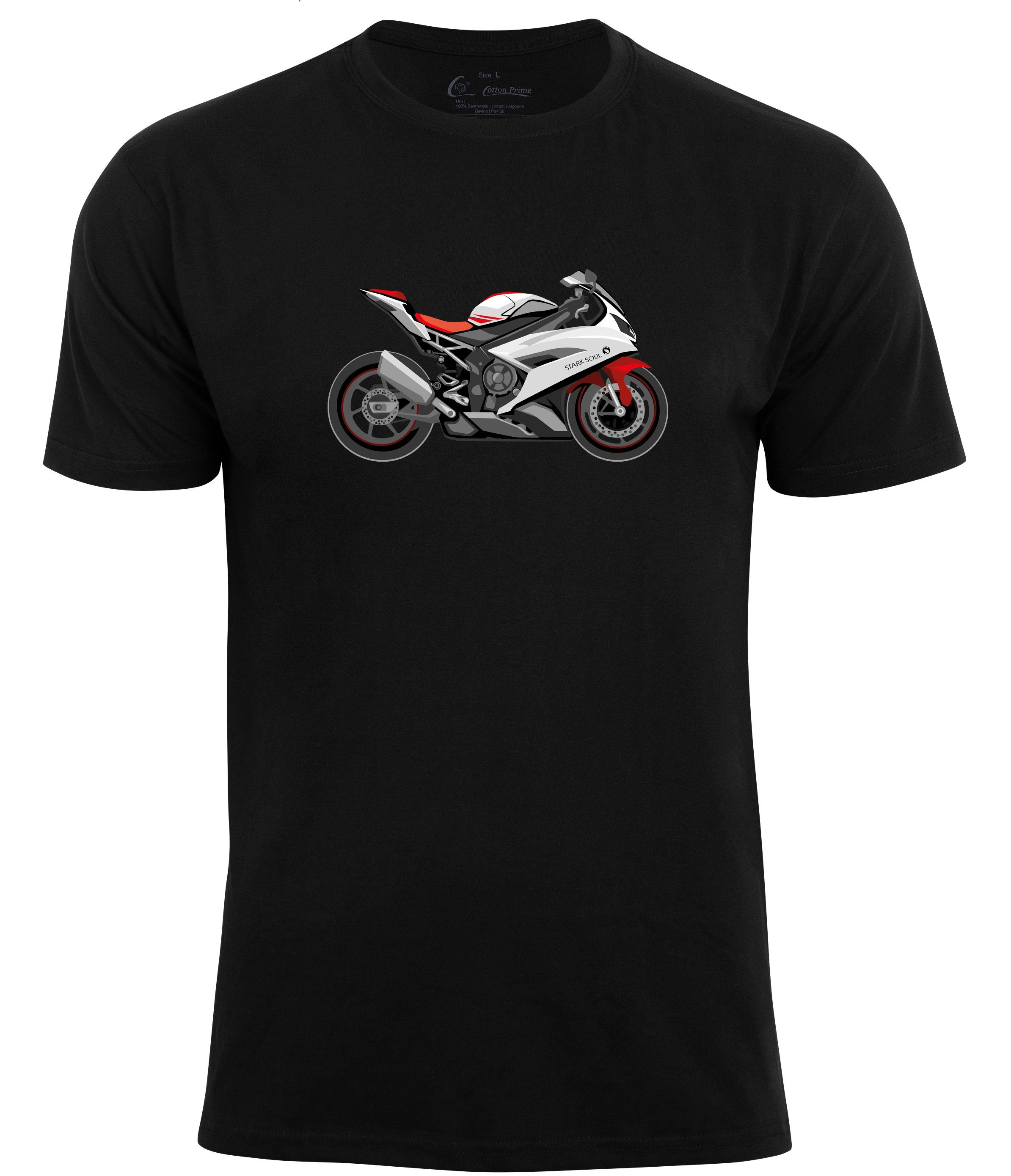 Cotton Prime® T-Shirt STARK SOUL Motorbike schwarz