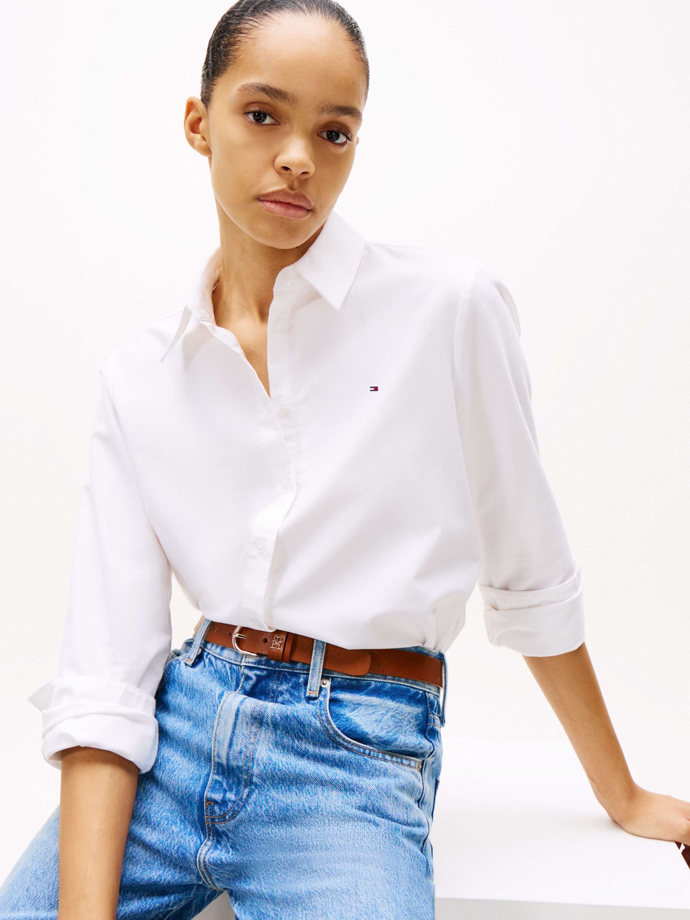 Tommy Hilfiger Hemdbluse OXFORD RELAXED FIT SHIRT mit Hemdblusenkragen und günstig online kaufen